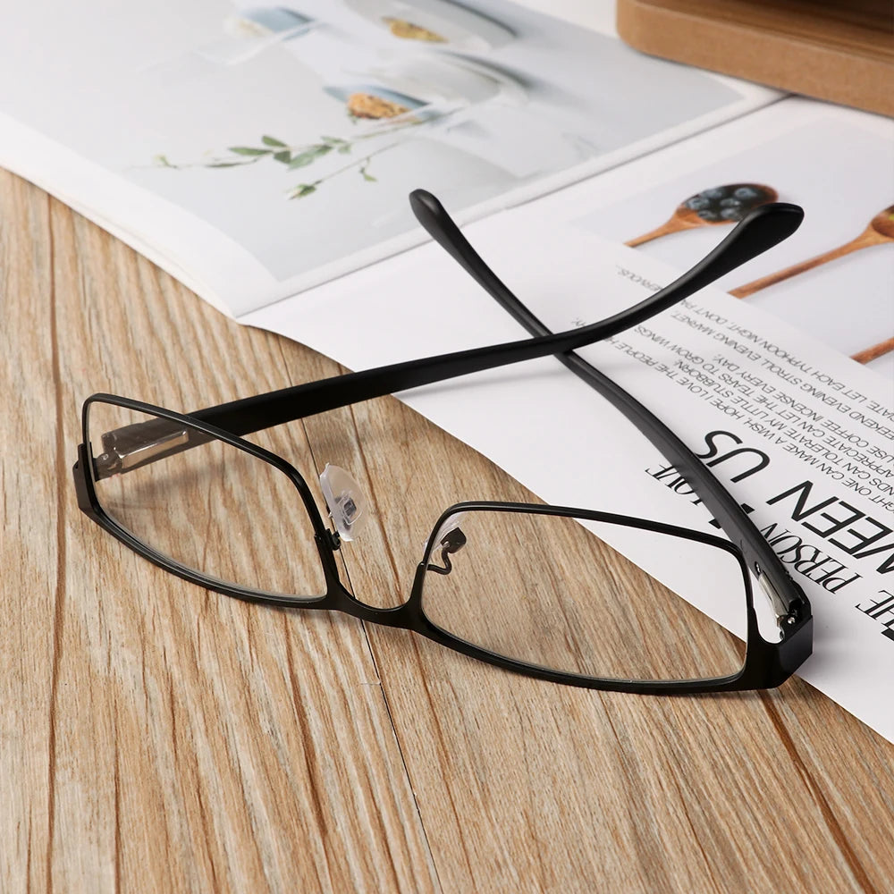 Fashion Classic Business Reading Glasses for Men Titanium Alloy Frame Readers Eyewear Ultra Light Resin Lens Presbyopia Glasses Quake