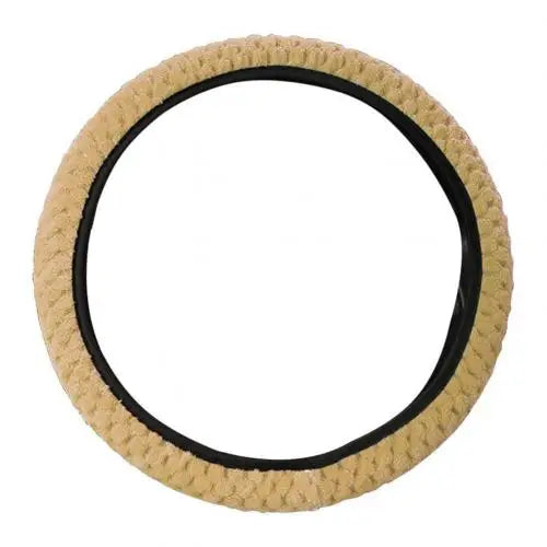 Universal Auto Steering Cover Winter Anti-Slip Soft Plush Car Steering Wheel Protected Cover Holder Accessories Quake Golden