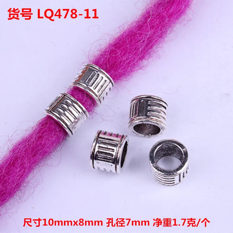 5pcs Dreadlocks Beads Hair Braider Cuffs Rings Hair Pendants Hair Headband Braiders Styling Tool Accessories Quake LQ478-11