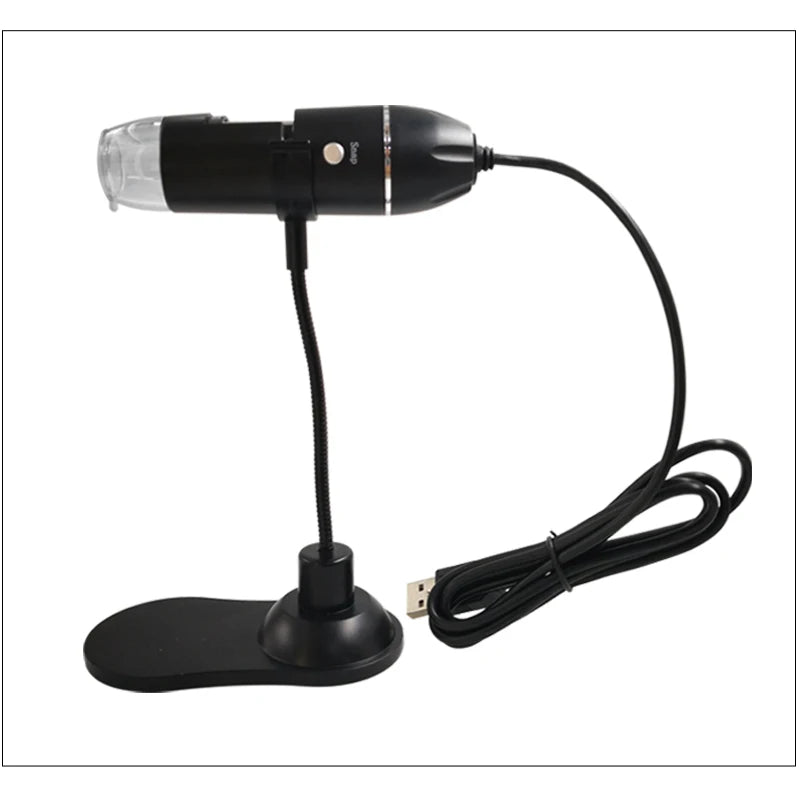 1600X 1000X USB Microscope Handheld Portable Digital Microscope USB Interface Electron Microscopes with 8 LEDs with Bracket Quake