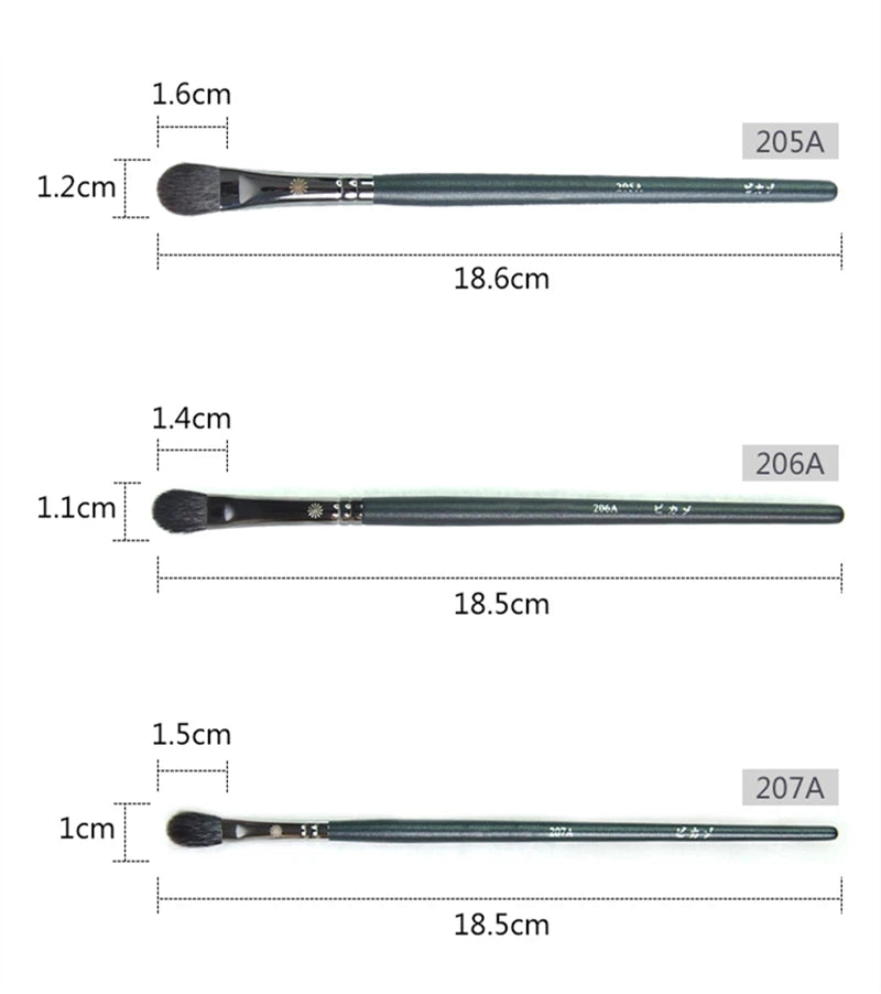 P Series Pro Eye Blending Brush #205A 206A 207A Soft Squirrel Goat Hair Mixed Medium Big Eyeshadow Brush Blender Makeup Brush Quake