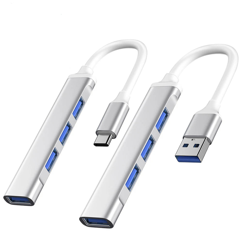 USB C HUB 3.0 Type C 3.1 4 Port Multi Splitter Adapter OTG For Xiaomi Lenovo Macbook Pro 13 15 Air Pro PC Computer Accessories Quake