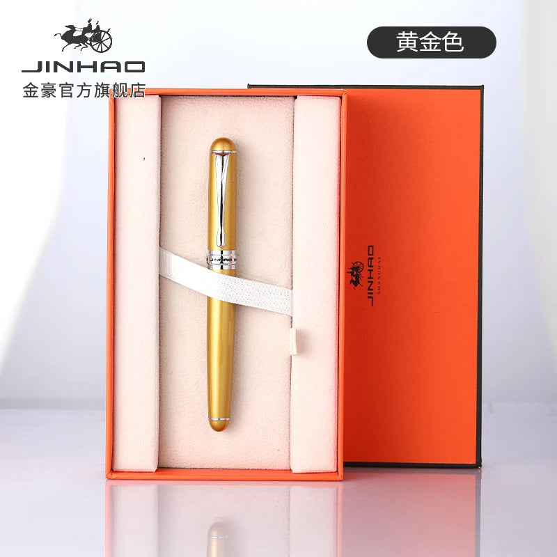 Jinhao X750 Classic Style Silver Clip Metal Fountain Pen 0.5mm Nib Steel Ink Pens for Gift Office Supplies School Supplies Quake ONE PEN(NO BOX) 3 Medium 0.6-0.7mm
