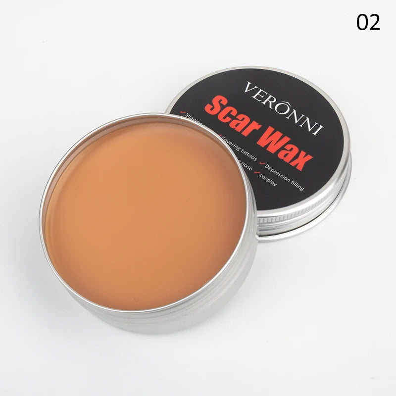 SFX Makeup Kit Scars Wax Halloween Special Effects Stage Fake Wound Skin Wax with Spatula Stipple Sponge Fake Wood Special Quake 02