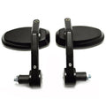 1 Pair Universal Motorcycle Handle Bar End Rearview Side Mirrors Replacement Motorcycle Mirror Quake black