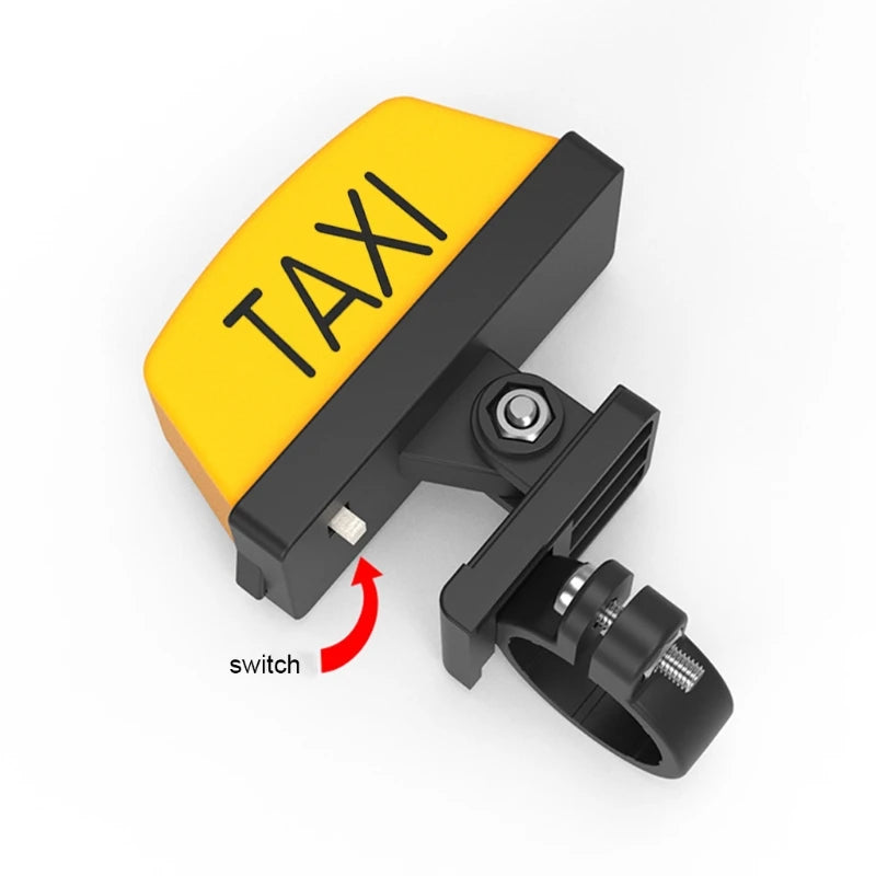 Motorcycle Decoration Modified Light Adjustable Handle Helmet Light USB Rechargable Warning Taxi Box Sign LED Lamp Indicator Quake
