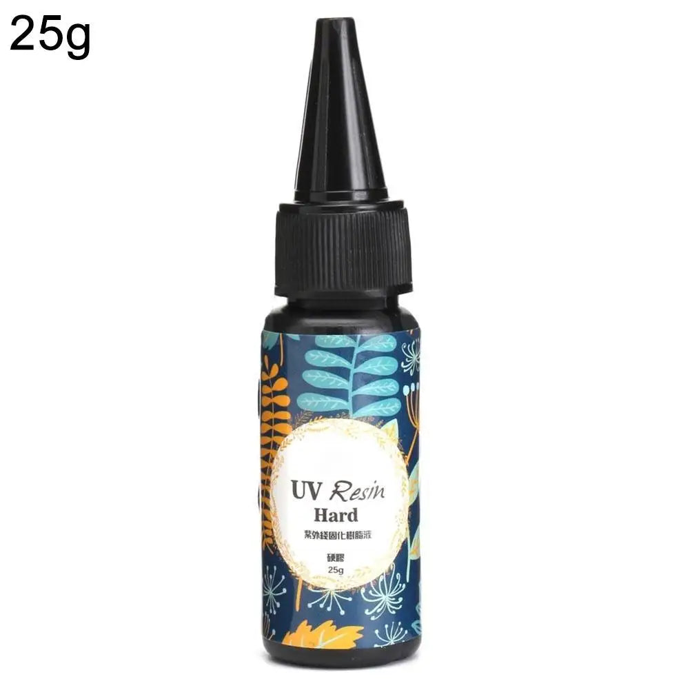 UV Resin Hard Glue Ultraviolet Transparent LED DIY Tools 10/15/25/60/100/200g crystal clear glueResin Glue Quake 25g