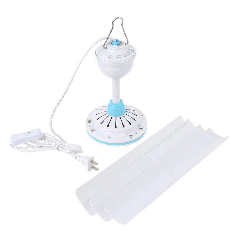 Universal 5W to 30W 15.7” to 47.2” 220V US Plug Silent Ceiling Fan for Dining Room Bedroom Dorm Dormitory K1KF Quake 70cm