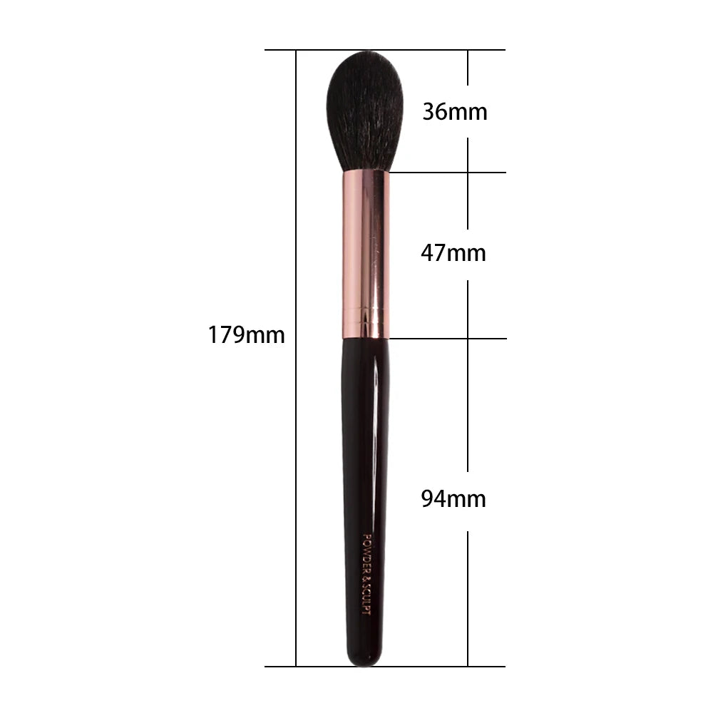 CT Brand Powder Sculpting Brush High Quality Squirrel & Goat Hair Soft Tapered Highlighter Powder Makeup Brush with Box Quake