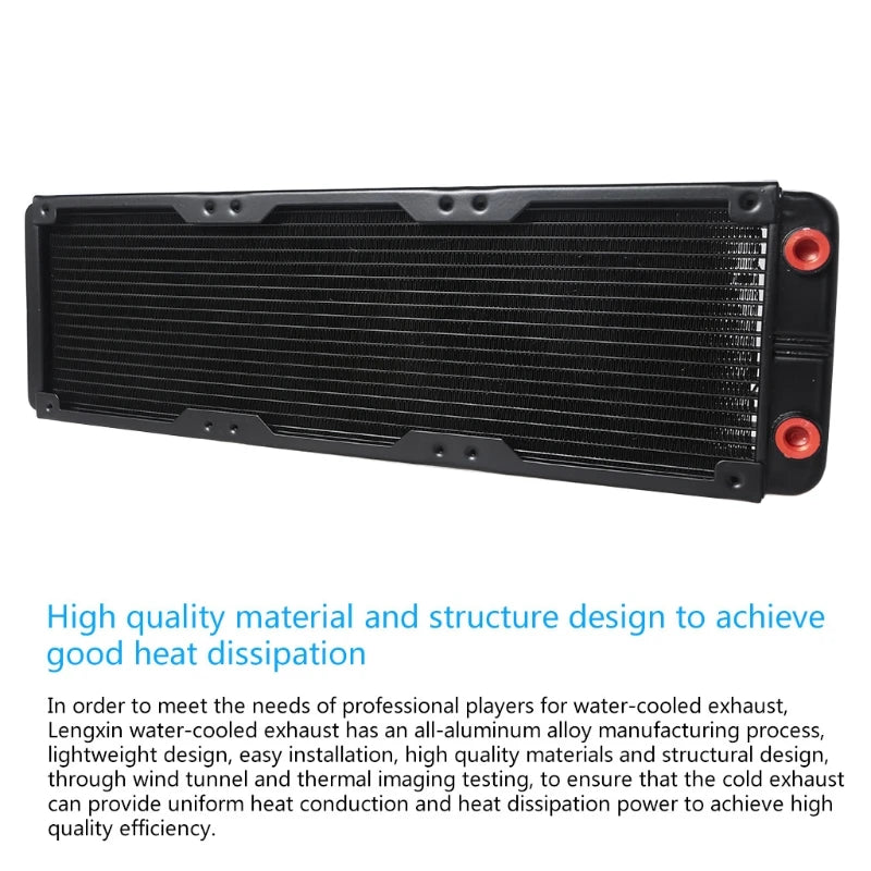 K1KF 360mm 18 Tube Computer Water Cooling Radiator G1/4 Female Thread Heat Dissipation for Computer PC CPU Water Cool System Quake