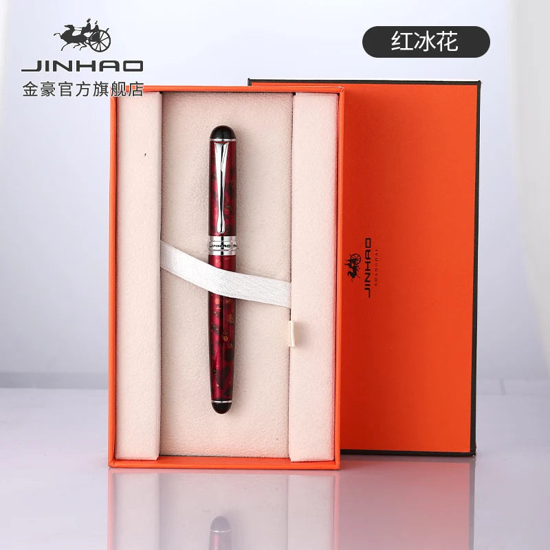 Jinhao X750 Classic Style Silver Clip Metal Fountain Pen 0.5mm Nib Steel Ink Pens for Gift Office Supplies School Supplies Quake ONE PEN(NO BOX) 6 Medium 0.6-0.7mm