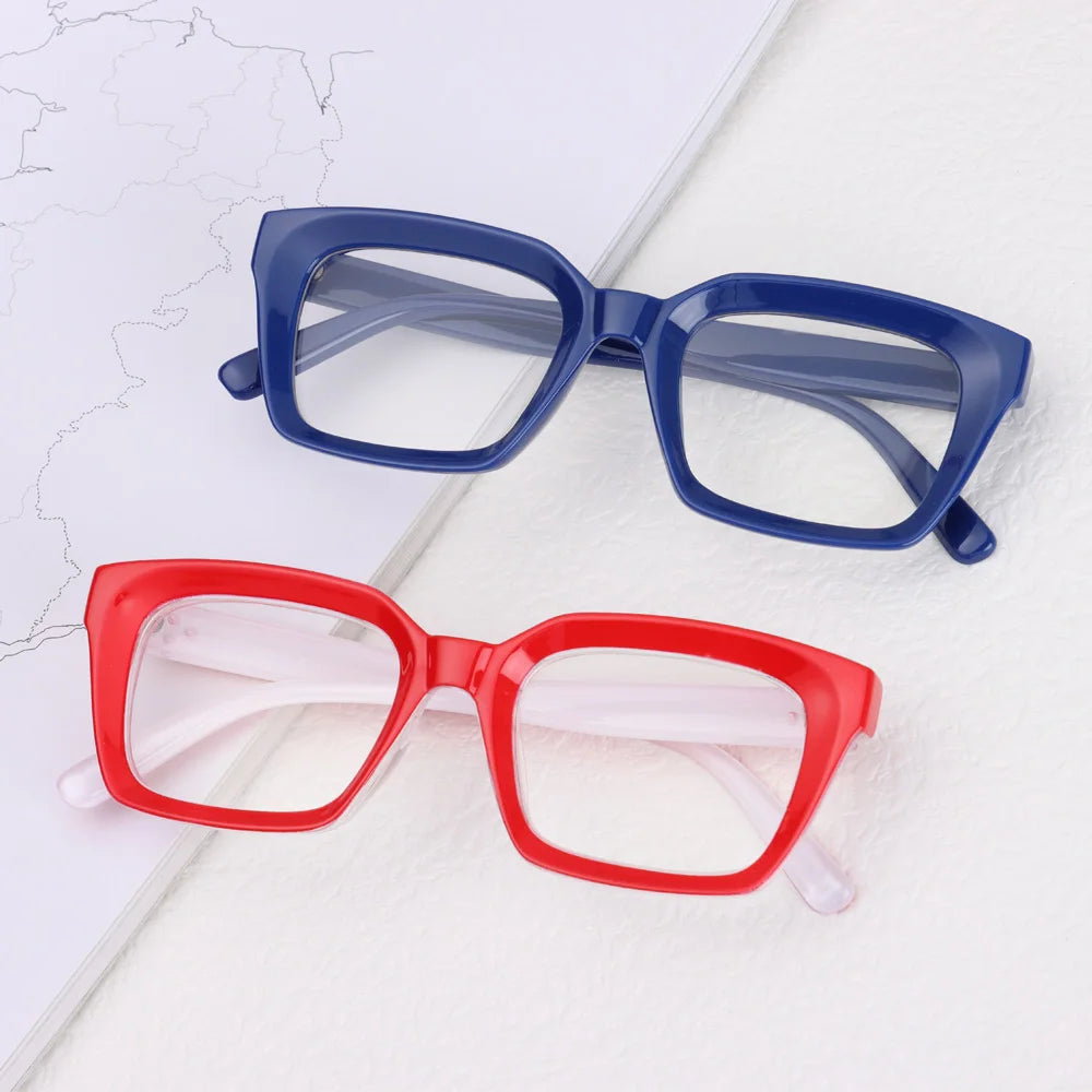 Fashion Square Reading Glasses for Men Women Large Frame Presbyopia Eyeglasses High-definition Eyewear Diopter +1.0~+4.0 Quake