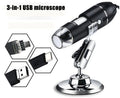 1600X 1000X USB Microscope Handheld Portable Digital Microscope USB Interface Electron Microscopes with 8 LEDs with Bracket Quake 3 in 1 Metal bracket 1600X China Mainland