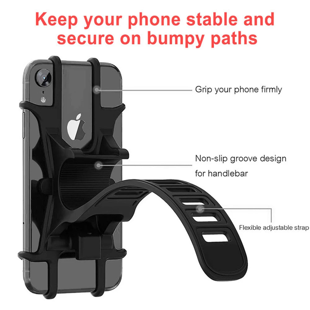 Universal stroller Baby Stroller Accessories Silicone Phone Holder Mobile Phone Holder for pram Moto Bicycle GPS Mount Bracket Quake