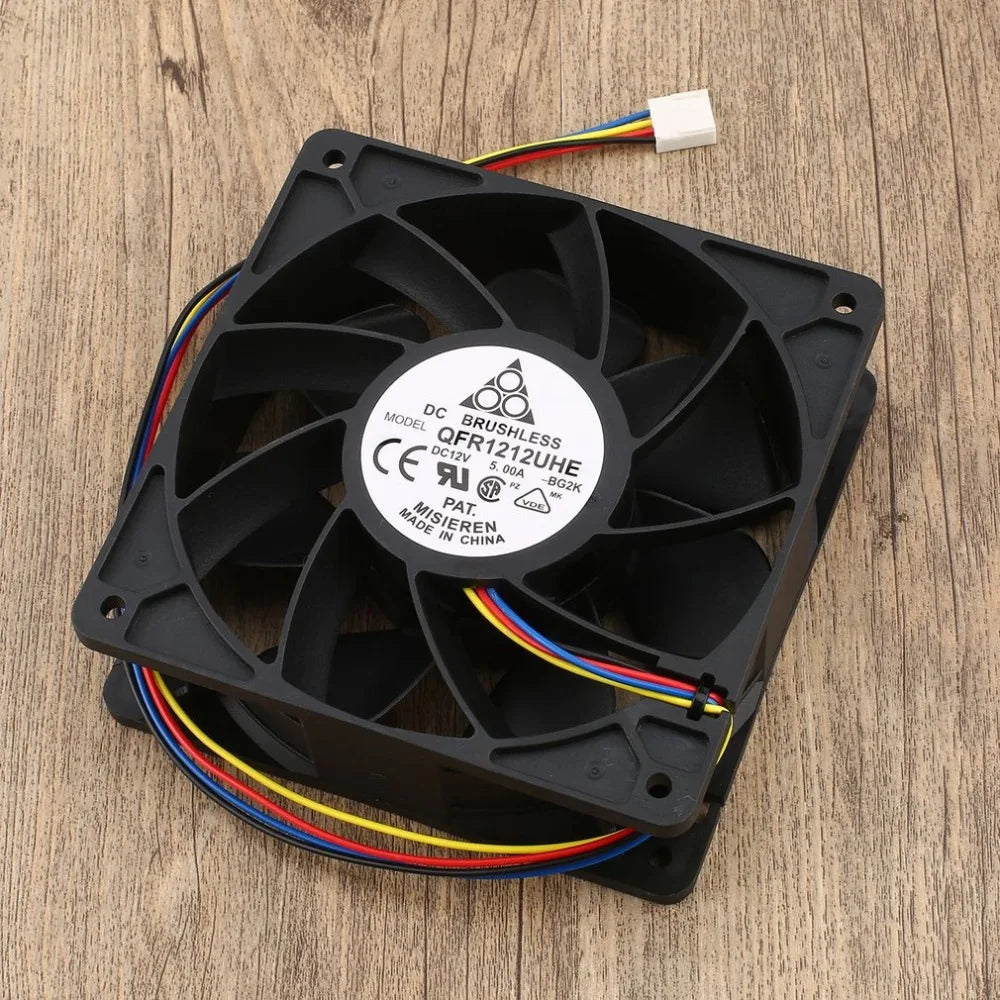 7500RPM DC12V 5.0A Cooling Fan For Antminer Bitmain S7 S9 4-Pin Connector Brushless Replacement Cooler Low Noise 120*120mm Quake