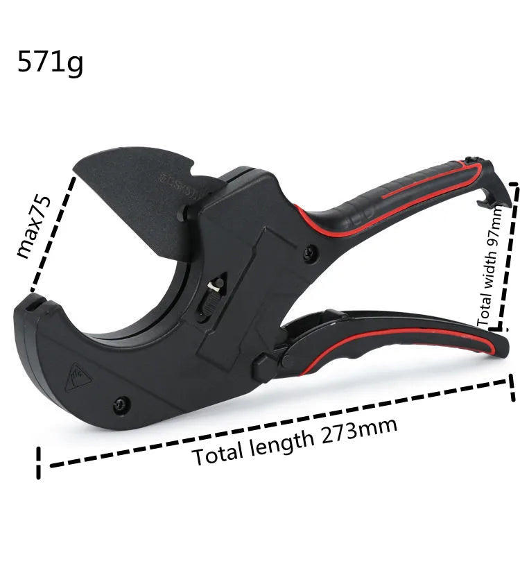 PPR Water Pipe Scissors PVC Pipe Cutter Blade Labor-saving Ratchet Pipe Cutter Line Pipe Cutter Cutting Replaceable Blade Quake Silver
