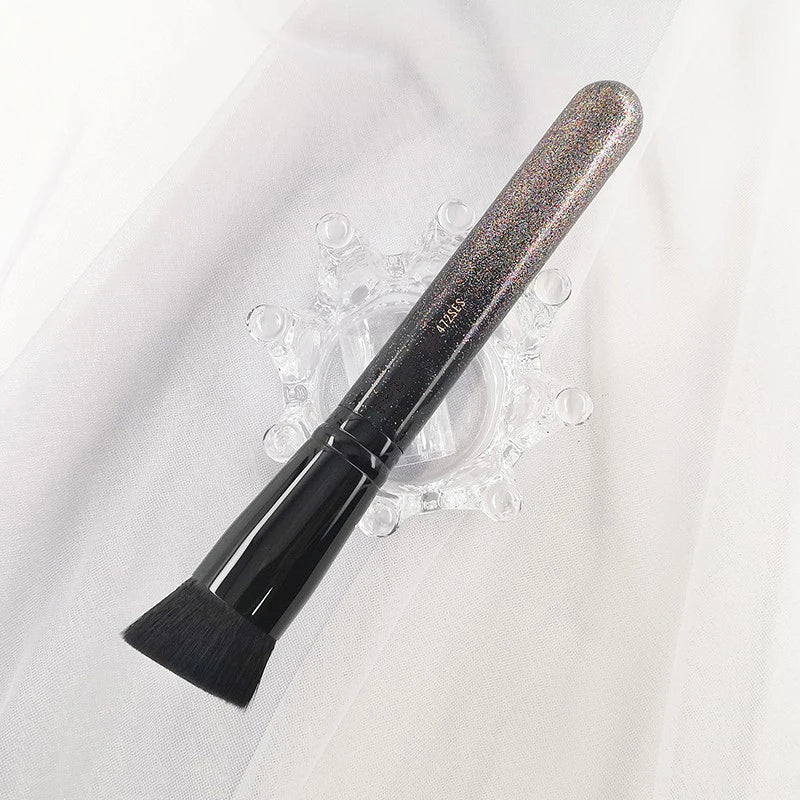 Newest M472SES Black Diamond Angled Flat Liquid Foundation Cosmetic Brush BB Cream Basic Makeup Brushes Glitter Quake Default Title