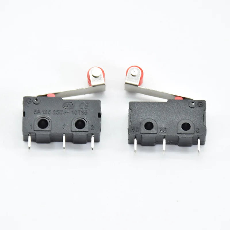 10Pcs Micro Limit Switch Roller Lever Arm SPDT Snap Action LOT 3Pin With Roller Limit Switch Mini Quake
