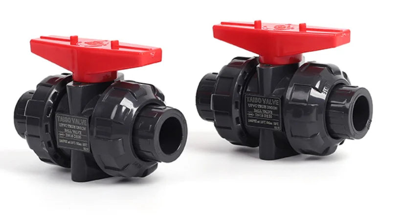 1pc Inner Dia20mm 25mm 32mm 40mm 50mm PVC Ball Valve Union Valve PVC Water Pipe Connector Plumbing Hose Fittings Slip Shut Valve Quake