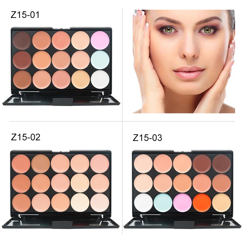 15 Colors Face Concealer Camouflage Cream Contour Palette Maquillaje Profesional Foundation Paleta Concealer Quake