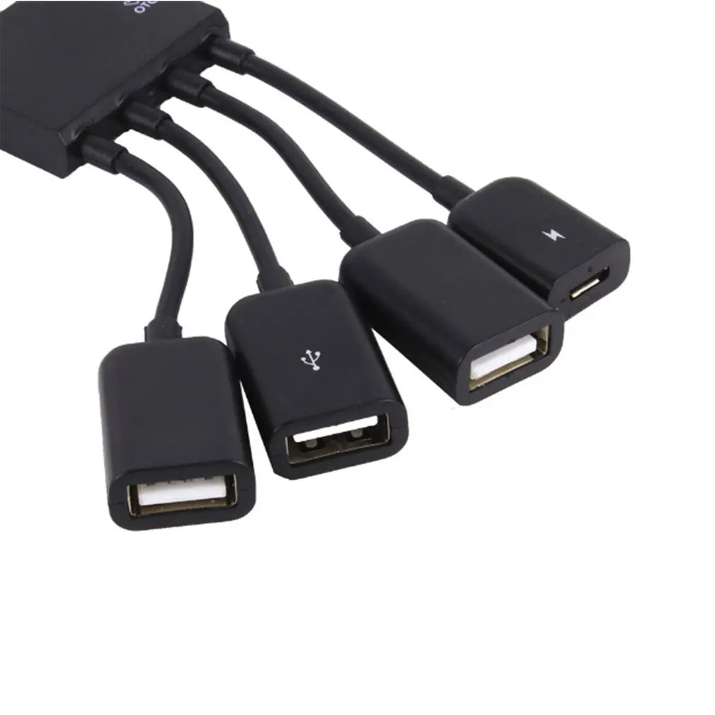 OTG 3/4 Port Micro USB Power Charging Hub Cable Spliter Connector Adapter For Smartphone Computer Tablet PC Data Wire Quake