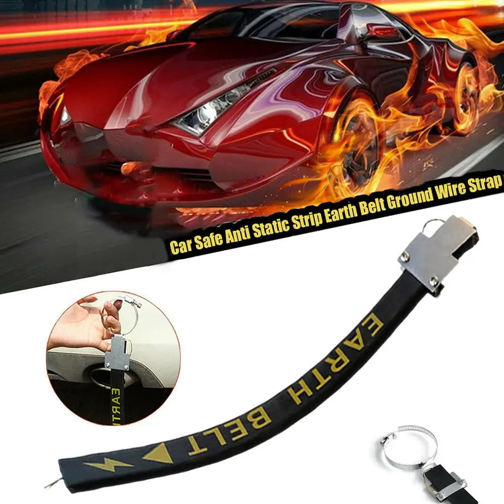 Adjustable Car Anti Static Strip Earth Belt Ground Wire Strap Vehicle Safe Driving Tool Exhaust Pipe Car Reflective Strips Quake