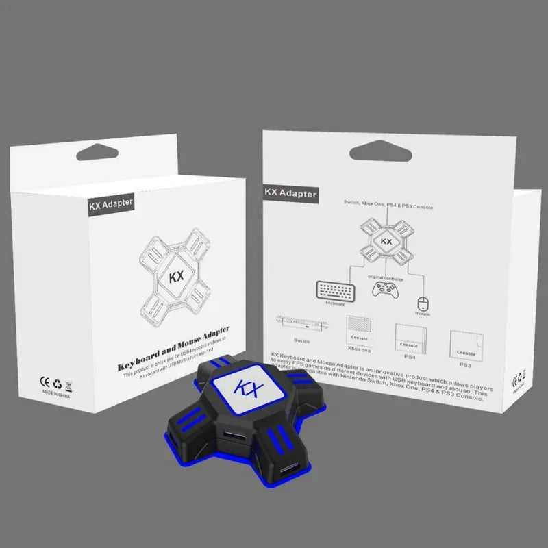 For PS4 Controller Keyboard Mouse Adapter KX USB Gamepad Adapter Converter for Xbox One Nintendo Switch for Playstation 4 Pro P3 Quake