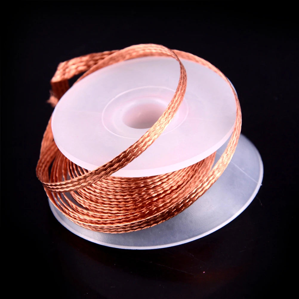 1PC 1.0/1.5/2.0/2.5/3.0/3.5/4.0mm 1.5M 3M Welding Wires Desoldering Braid Solder Remover Wick Wire Repair Tool Quake 2.5mm 3.0m