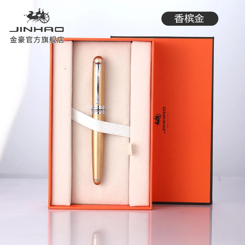 Jinhao X750 Classic Style Silver Clip Metal Fountain Pen 0.5mm Nib Steel Ink Pens for Gift Office Supplies School Supplies Quake ONE PEN(NO BOX) 1 Medium 0.6-0.7mm