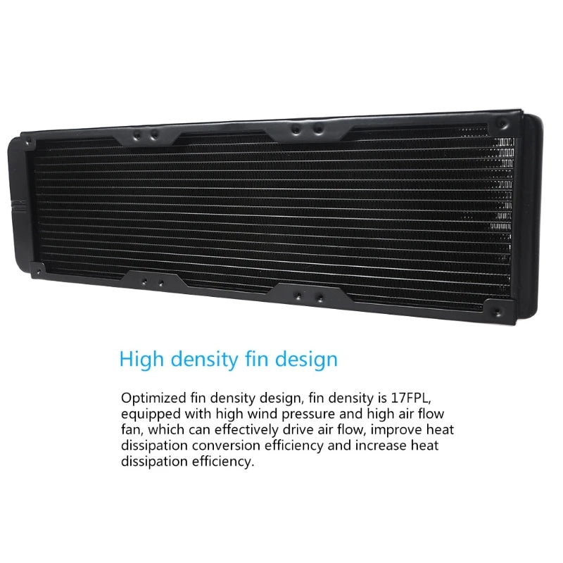 K1KF 360mm 18 Tube Computer Water Cooling Radiator G1/4 Female Thread Heat Dissipation for Computer PC CPU Water Cool System Quake