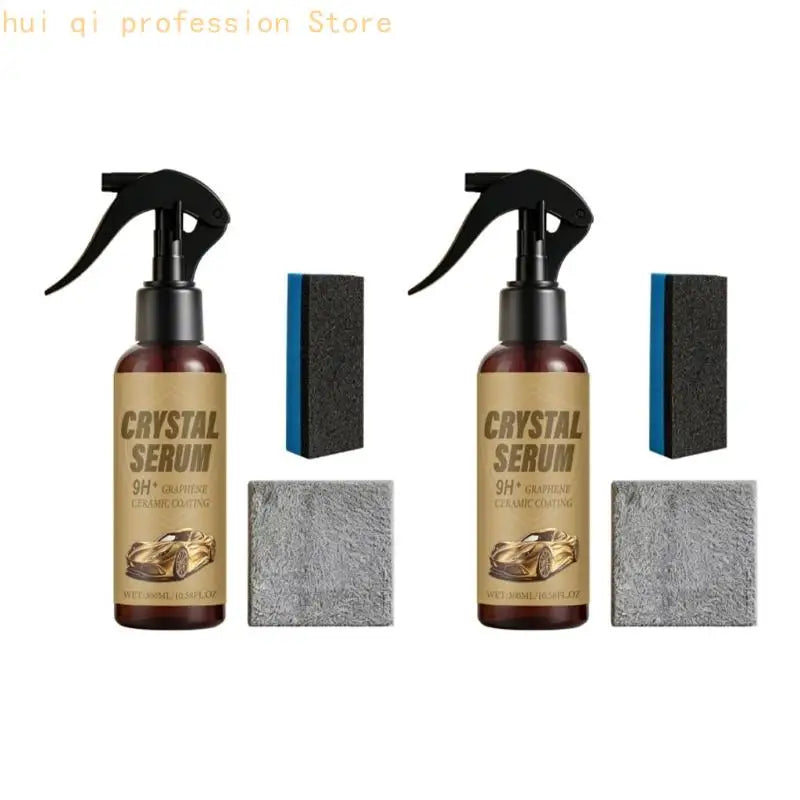 Paint Upkeep Coating Set 300ml Bottle with Applicator Sponge and Microfiber Cloth for Routine Vehicle Detailing H8WE Quake 2 PCS CN