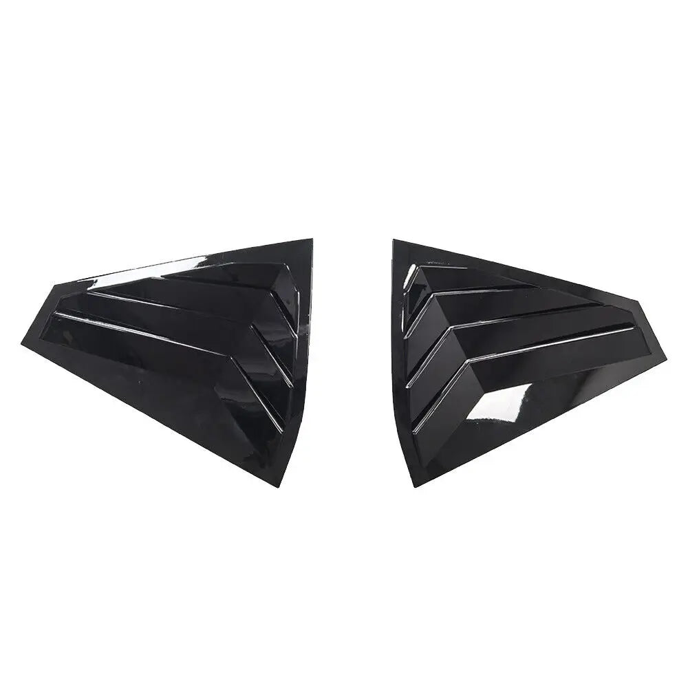 For Skoda Fabia 2015-2020 Car Rear Louver Window Side Shutter Cover Trim Sticker Vent Scoop ABS Carbon Fiber Black Accessories Quake