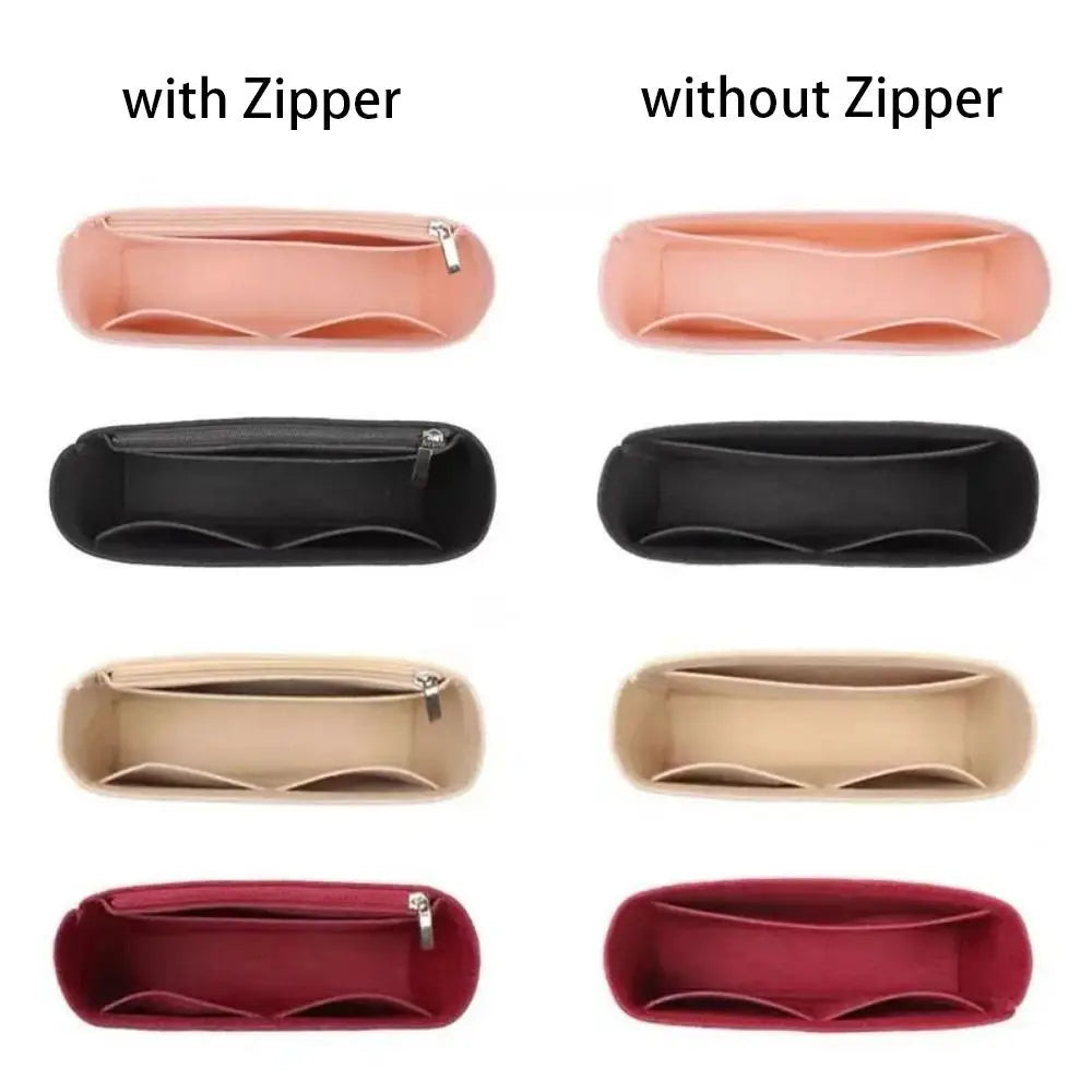 1Pcs Durable Storage Bags Insert Bag Felt Multi-Pocket Linner Bag Travel Portable Bag Organizer for Longchamp Mini Bag Quake