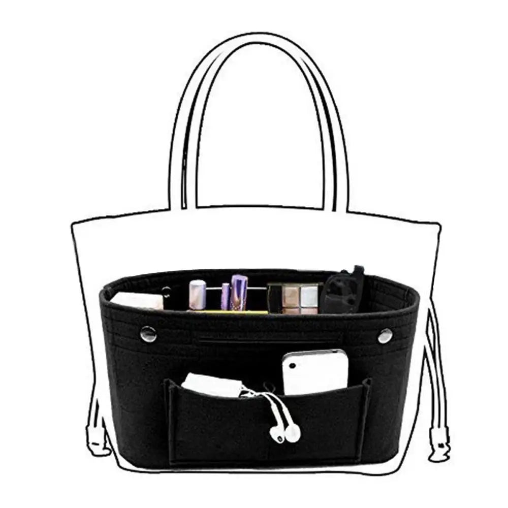 Soft Pouch Organizer Handbag Insert Bag Felt Insert Bag Purse Liner Inner Bag Quake