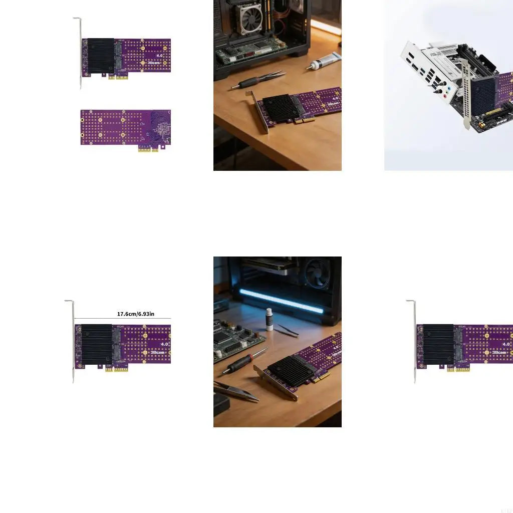 Desktop File Library Expansion Card with PCIe 4.0X4 Add-In Board Format, Two Drive Positions for Content Project Storage and Quake CN