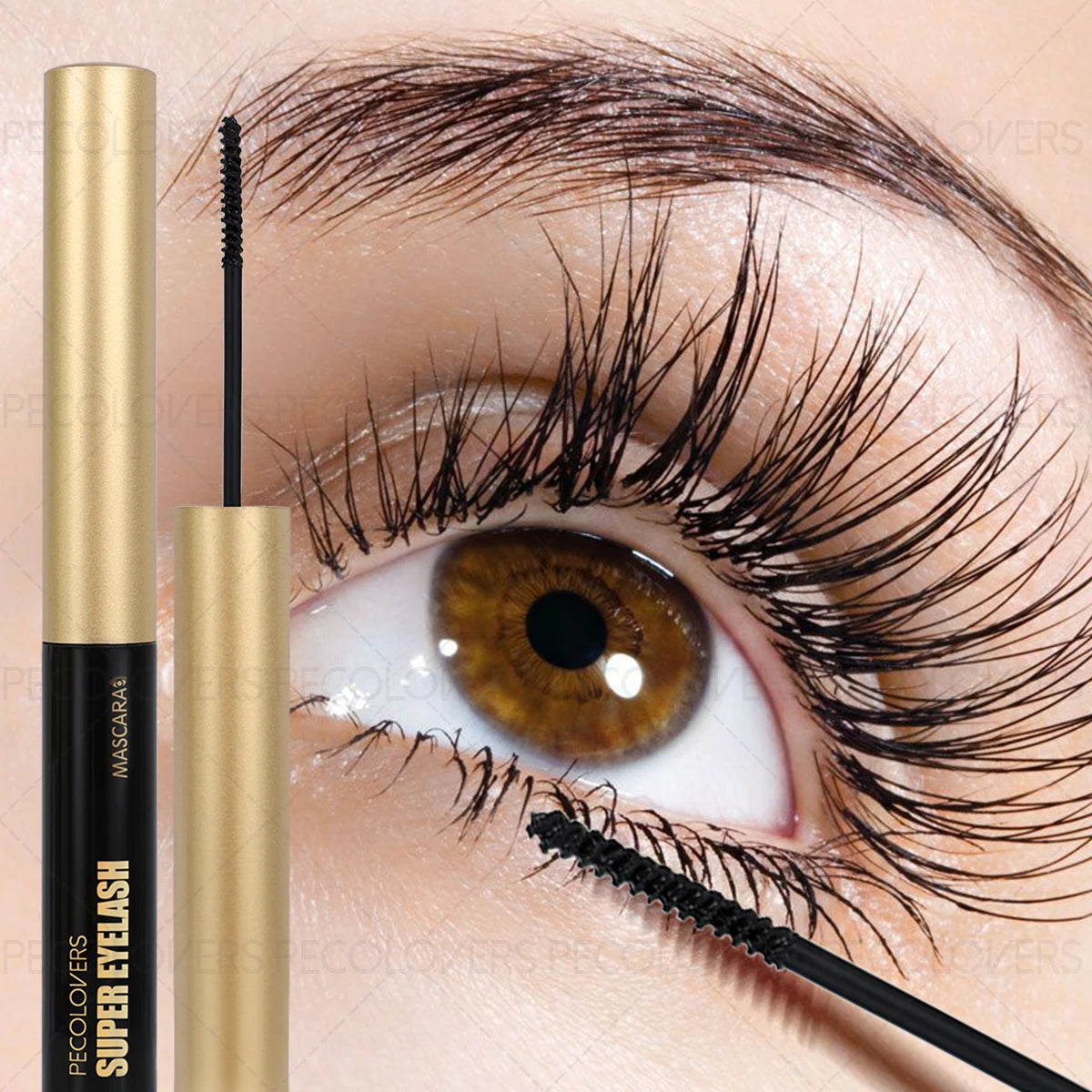 4D Silk Fiber Mascara, Waterproof Lengthening Curling, Waterproof Clump-free Long-lasing, with Thin Brush, Beginner-Friendly Quake 01