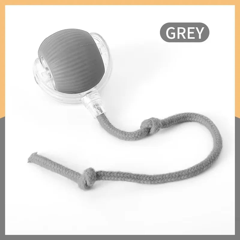 Cat Toy Ball Self Hi Ball Teasing Cat Rolling Ball Hair Pet Relieve Boredom Plush Teasing Cat Ball Cat Toys Pet Quake Grey Tail ball