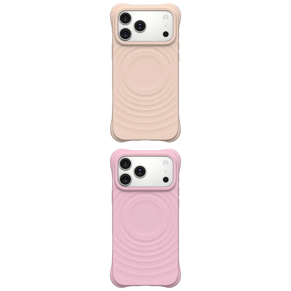 608232 Wave Magnetic Phone Cover for IPhone 13 14 15 16 17 18 Pro Max Case for IPhone 18Pro Quake
