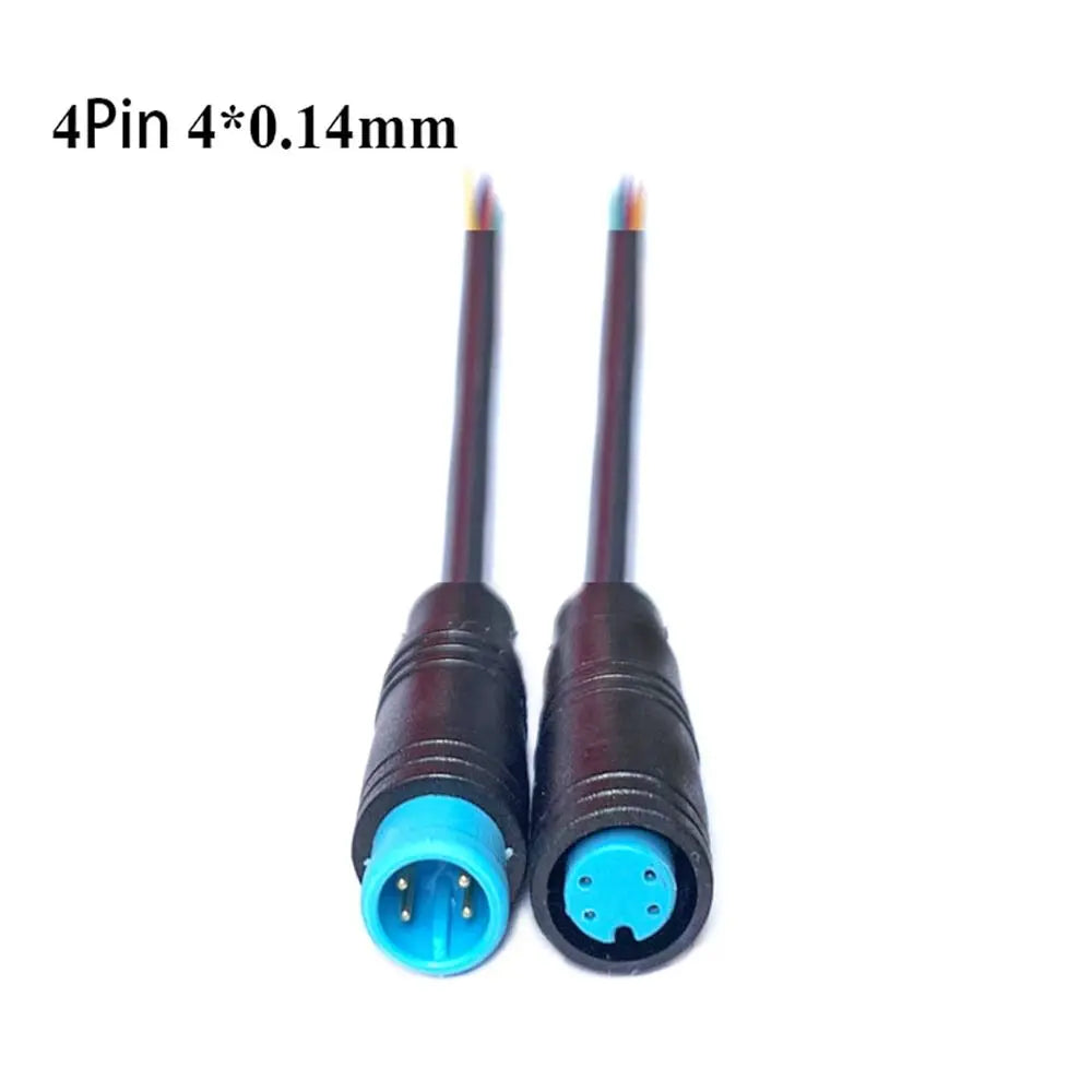 M8 Optional Cable Ebike Accessories Base Connector Waterproof Connector Display Pin 2/3/4/5/6Pin Cable Quake 4Pin