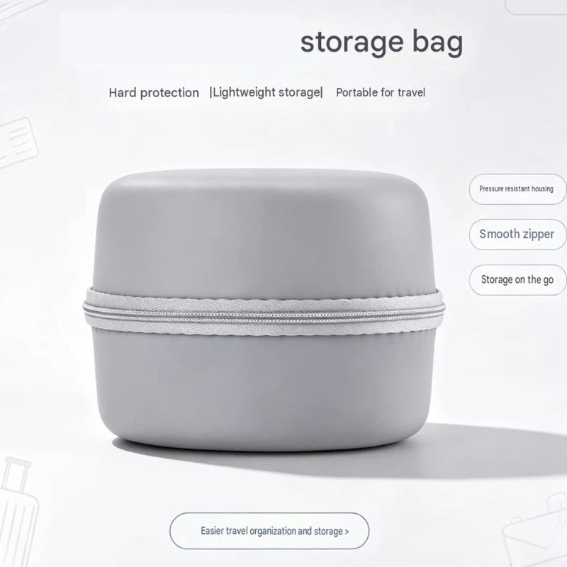 Hard Shell Electronic Accessory Case with Open Interior Compartment, Attached Handle Strap and Zippers for Small Speaker K1KF Quake CN