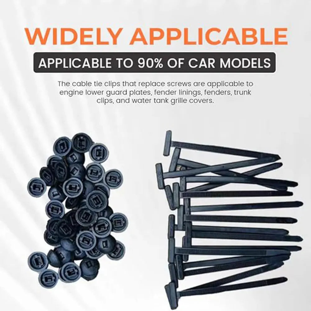 Nylon Universal Cable Tie Buckle Self-locking Plastic Coupler Auto Fastener Screw Replacement Clip Car Fender Management Secure Quake
