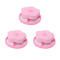 Washing Machine Floating Filter Bag Lint Filter Lint Remover Stain Remover Laundry Balls Wash Balls Plum Shaped Laundry Balls Quake Pink 3PCS