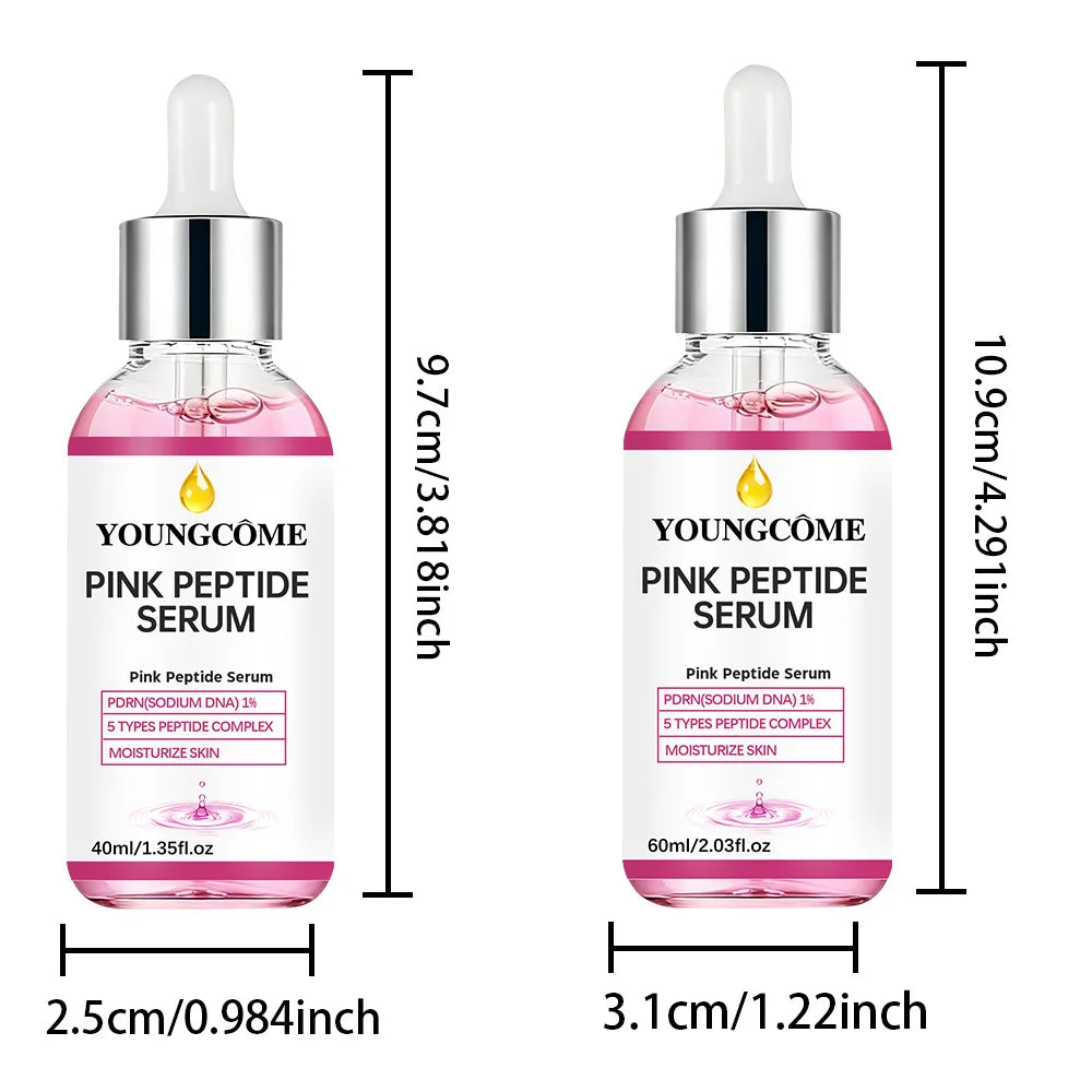 Pink Peptide Glow Facial Serum Dark Spot Care Even Skin Tone Enhance Elasticity Smoothing Firming Skincare Quake 40ml