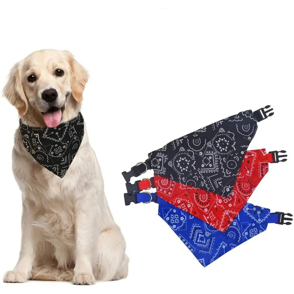 Dog Bandanas Large Pet Scarf Pet Cotton Plaid WashableBow ties Collar Cat Dog Scarf Large Dog Accessories Kerchief Quake