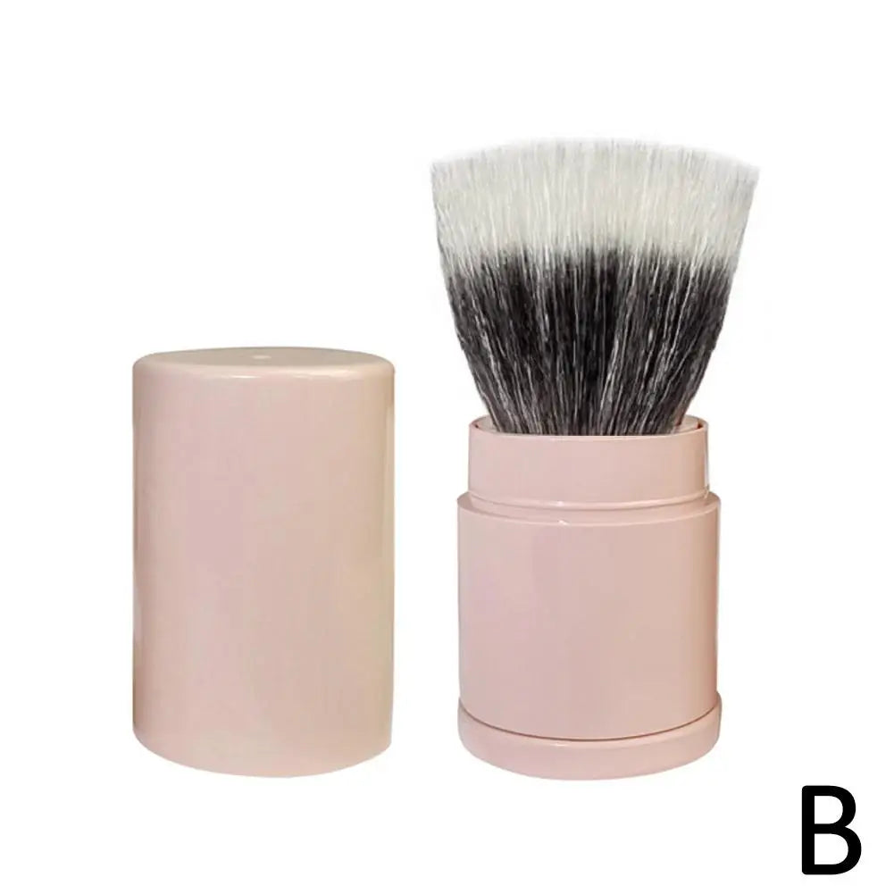Portable Mini Retractable Blush Brush Soft Loose Powder Foundation Makeup Brush Multi Functional Beauty Makeup Tool Quake B