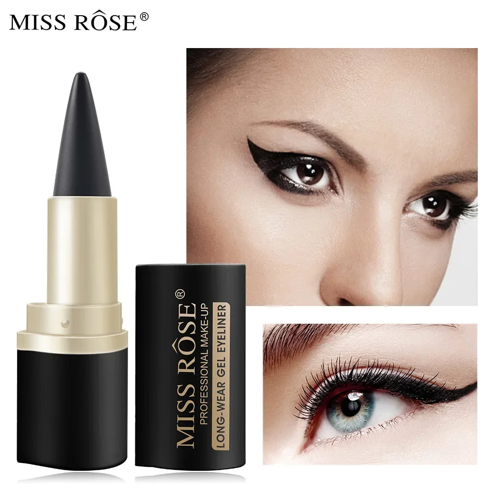 Waterproof Creamy Eyeliner Stick Sweat-Proof Long-Lasting Easy Application Half Count for Daily Makeup Quake