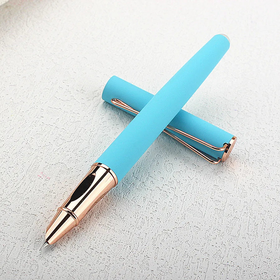 Luxury Metal Fountain Pen Rose Gold Clip EF Nib Ink Pen Luxury Writing Pens for Stationery Business Office School Supplies Quake