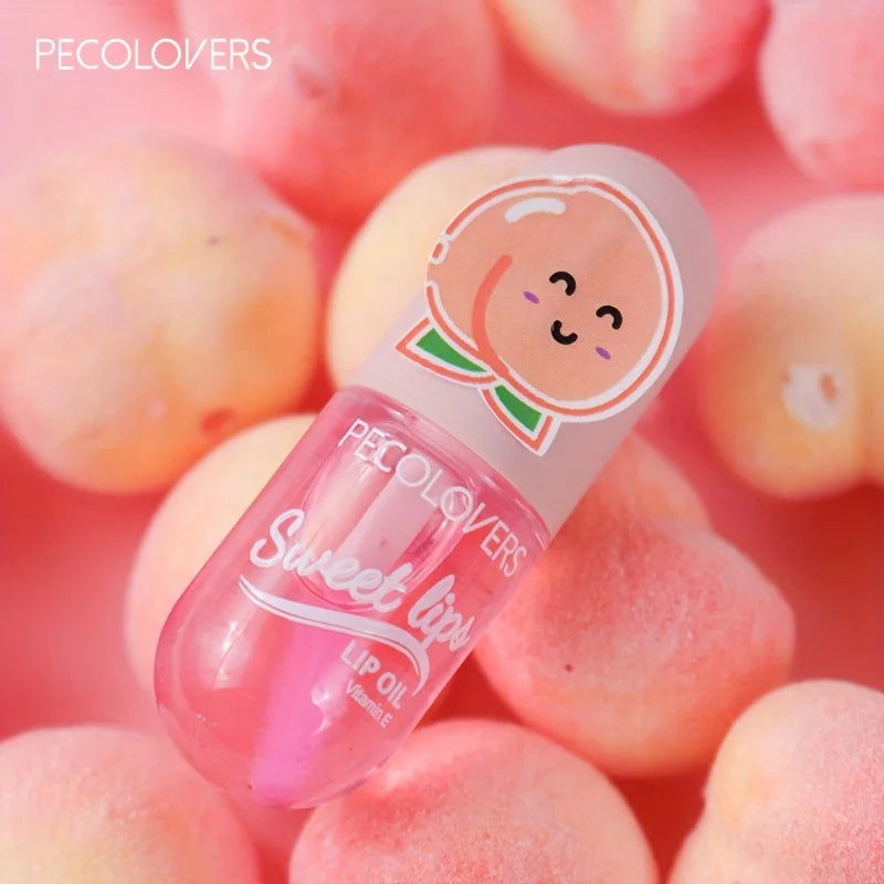 Strawberry Moisturizing Lip Gloss Peach Waterproof Glossy Long Lasting Not Sticky Natural Lip Tint Daily Makeup Lip Oil Primer Quake