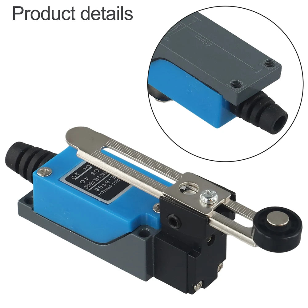 IP65 Waterproof Travel Switch ME-8108 Limit Sensor Switch Limit Switch Rotary Adjustable Roller Lever Arm Travel Switch 1NO1NC Quake