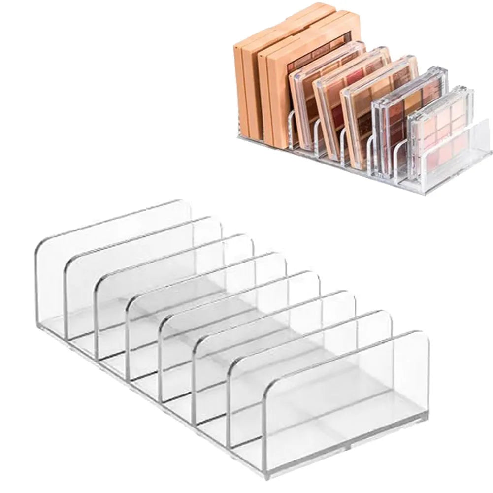 DVD/CD Organizer,Eyeshadow Palette Storage Tray Cosmetics Rack Makeup Tools Compartment Holder Sunglasses Storage Shelf Quake